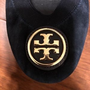 Tory Burch Navy suede ballet flats
